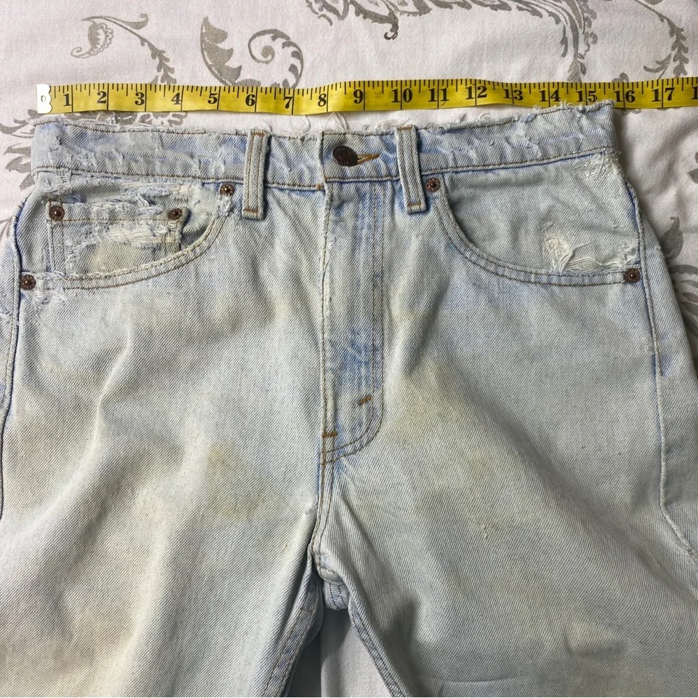 Vintage Levis Blank Tab 505 32X32 Measured (31X29)Distressed‎ grunge Jeans USA